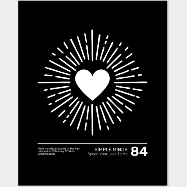 Simple Minds Speed Your Love To Me Wall Art by Timeless Chaos