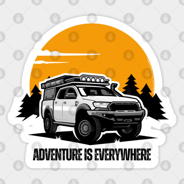 Adventure Is Everywhere - 4WD Camper Sticker by Timeless Chaos