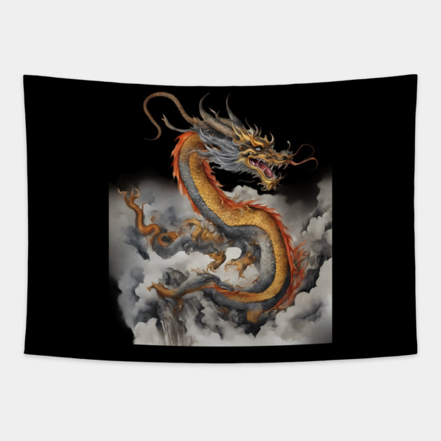 Earth Dragon Tapestry by animegirlnft
