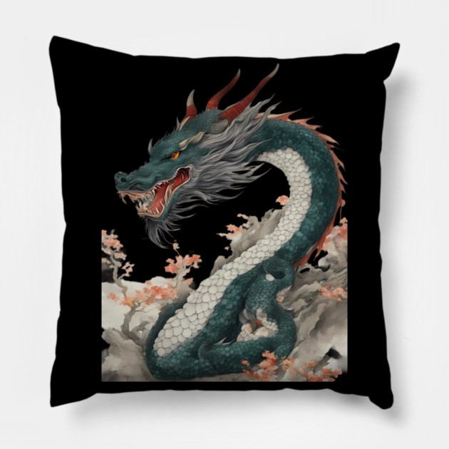 Metal Dragon Pillow by animegirlnft