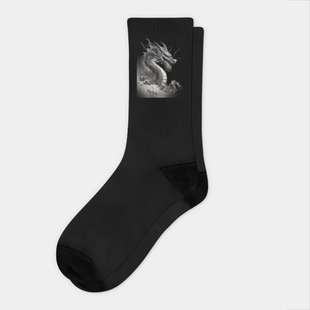 Black Monster Terror Socks by animegirlnft