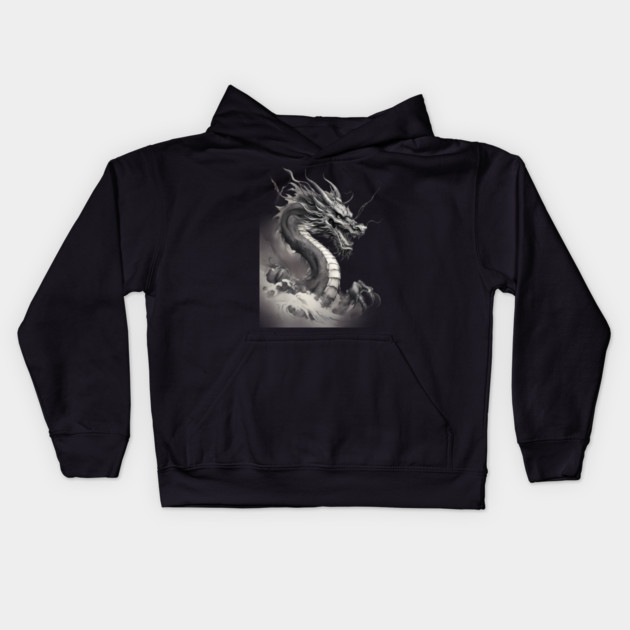 Black Monster Terror Kids Hoodie by animegirlnft