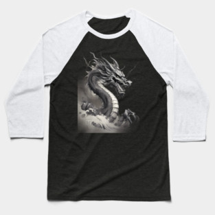 Black Monster Terror Baseball T-Shirt
