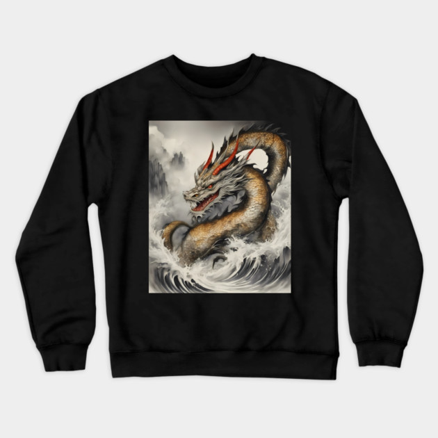 Water Dragon Crewneck Sweatshirt by animegirlnft