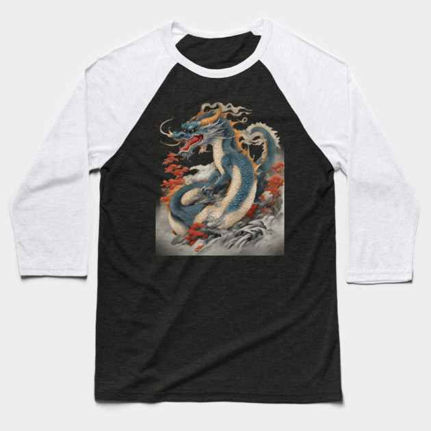 Chinese New Year Dragon Baseball T-Shirt by animegirlnft
