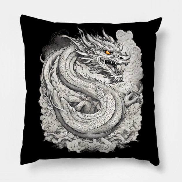 Azure Dragon Pillow by animegirlnft