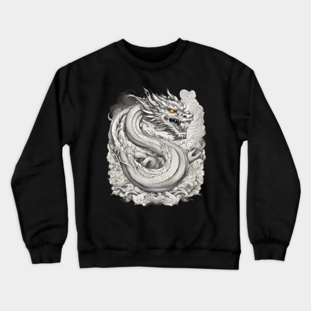 Azure Dragon Crewneck Sweatshirt by animegirlnft