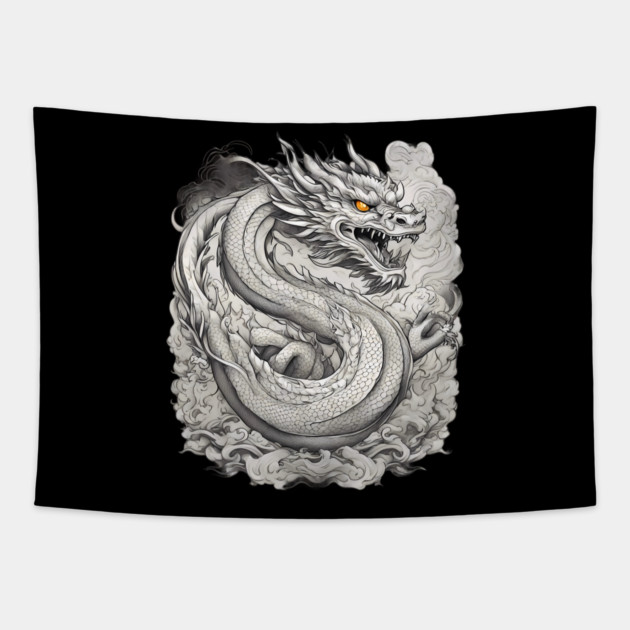 Azure Dragon Tapestry by animegirlnft