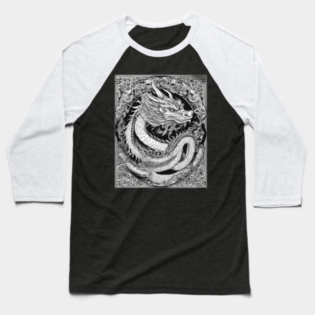 Chinese Dragon Baseball T-Shirt by animegirlnft