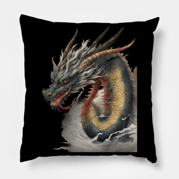 Japanese Dragon Pillow by animegirlnft