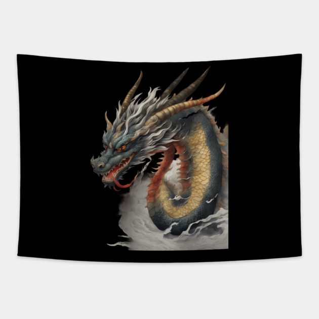 Japanese Dragon Tapestry by animegirlnft