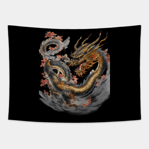 Lunar New Year Dragon Tapestry by animegirlnft