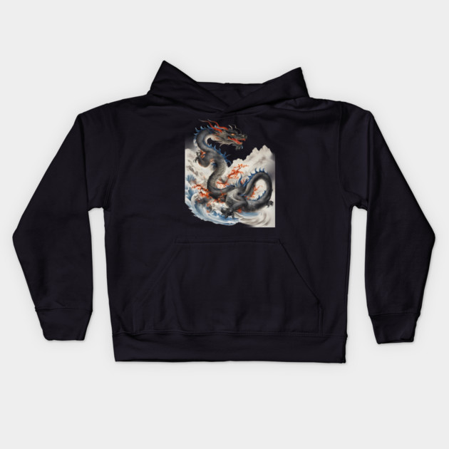 Year of the Dragon 2024 Kids Hoodie by animegirlnft