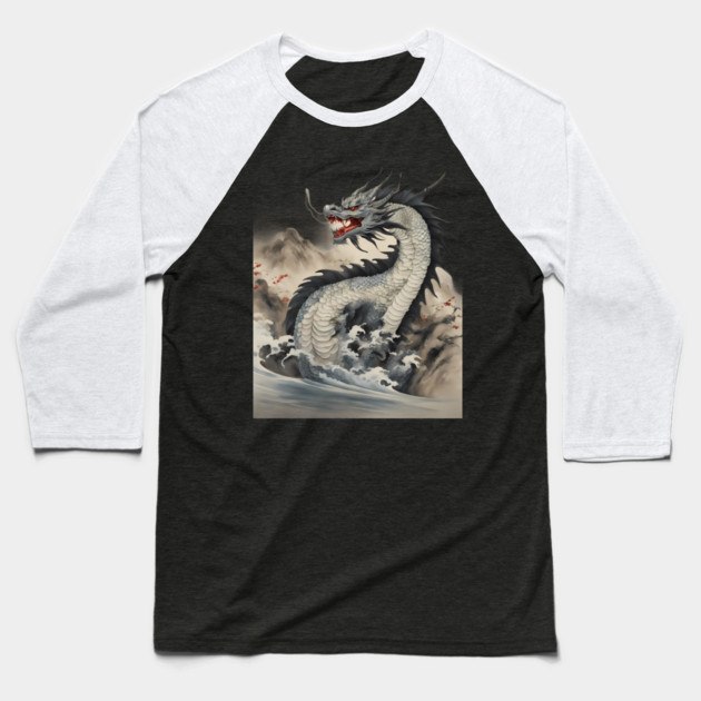 River Dragon Baseball T-Shirt by animegirlnft