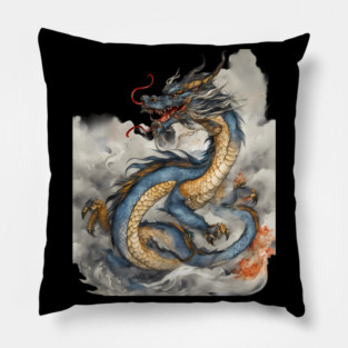 Wood Dragon Pillow