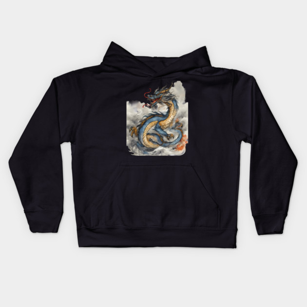 Wood Dragon Kids Hoodie by animegirlnft