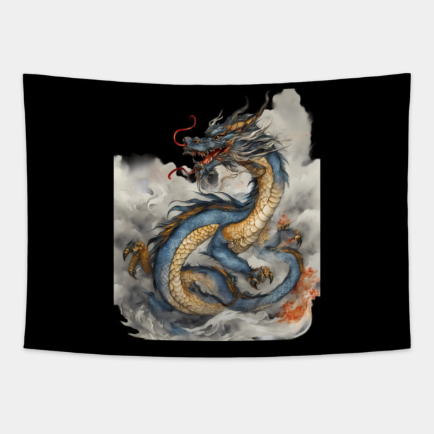 Wood Dragon Tapestry by animegirlnft