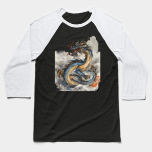 Wood Dragon Baseball T-Shirt