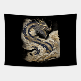 Aqua Dragon Tapestry