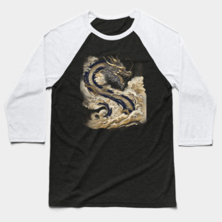 Aqua Dragon Baseball T-Shirt