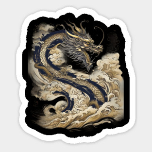 Aqua Dragon Sticker