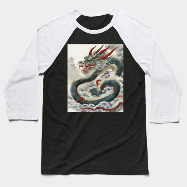 Zodiac Dragon Baseball T-Shirt by animegirlnft