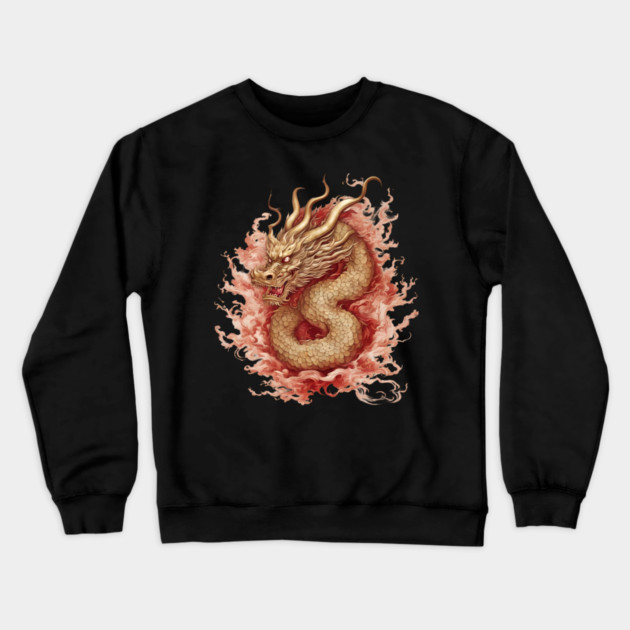 Fire Dragon Crewneck Sweatshirt by animegirlnft