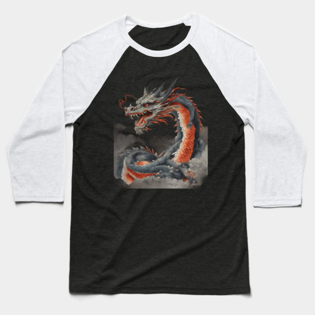 Chinese Lunar New Year Dragon Baseball T-Shirt by animegirlnft