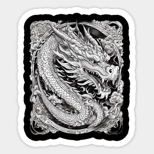 Japanese Dragon Tattoo Sticker by animegirlnft