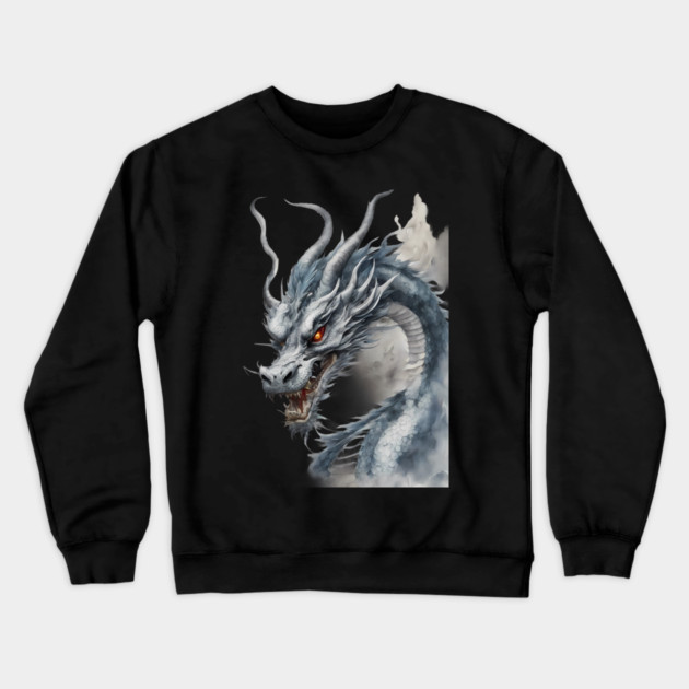Dragon Drawing Crewneck Sweatshirt by animegirlnft