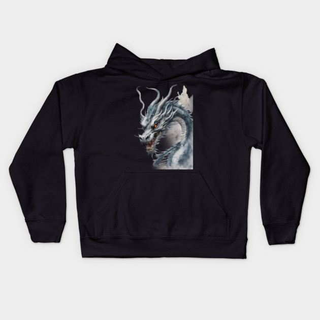 Dragon Drawing Kids Hoodie by animegirlnft
