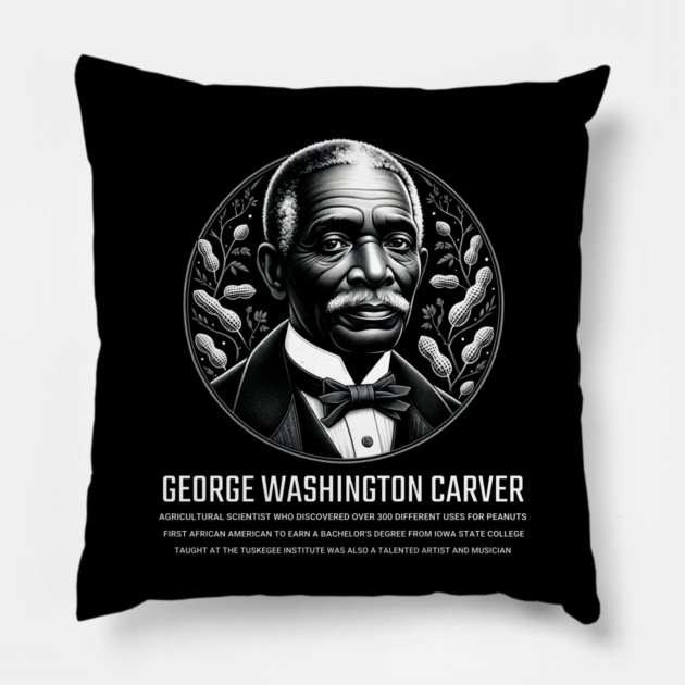 George Washington Carver Pillow by UrbanLifeApparel