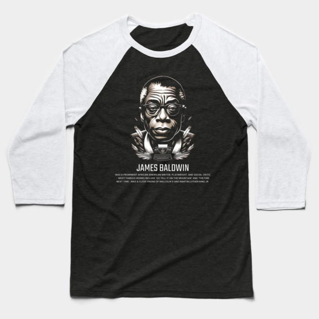 James Baldwin Baseball T-Shirt by UrbanLifeApparel