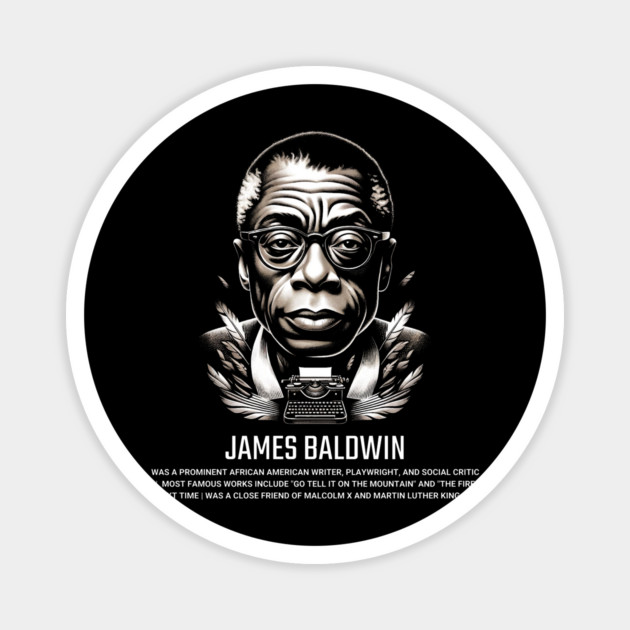 James Baldwin Magnet by UrbanLifeApparel