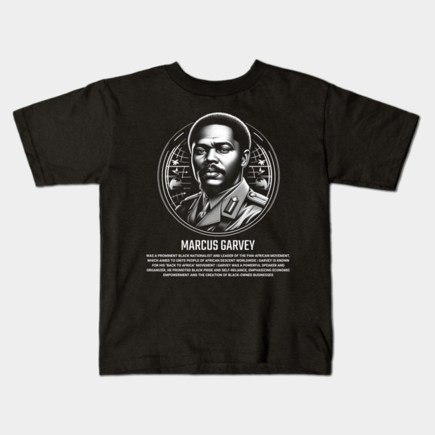 Marcus Garvey Kids T-Shirt by UrbanLifeApparel