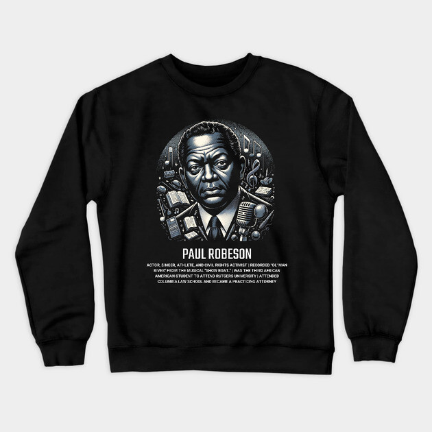Paul Robeson Crewneck Sweatshirt by UrbanLifeApparel