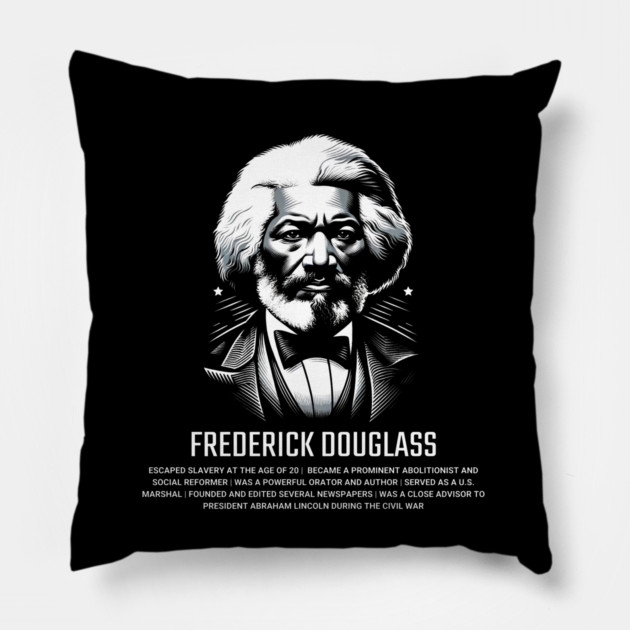 Frederick Douglass Pillow by UrbanLifeApparel