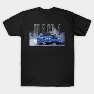 MACH 1 MUSTANG GT SN95 CLASSIC RETRO NEW EDGE AZURE BLUE T-Shirt