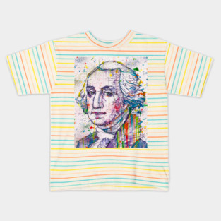 GEORGE WASHINGTON - watercolor portrait .2 Kids T-Shirt