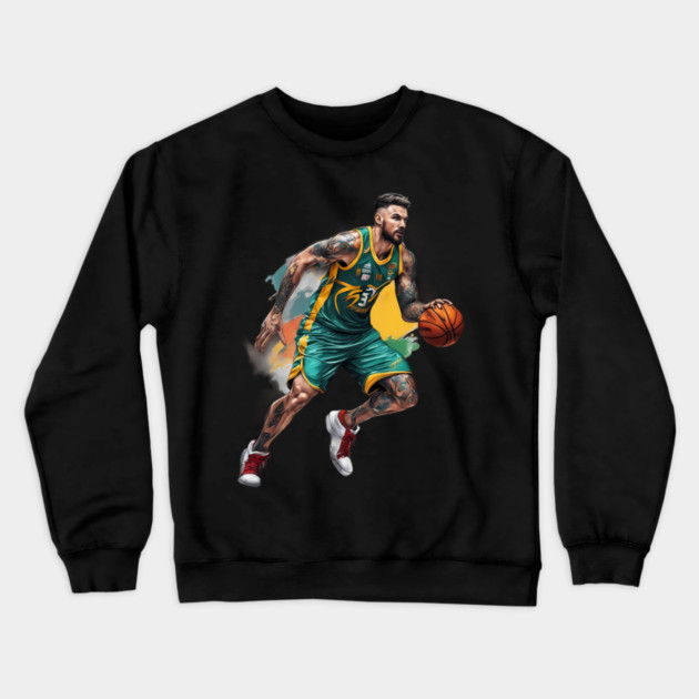 Basketball Fastbreak Crewneck Sweatshirt by animegirlnft