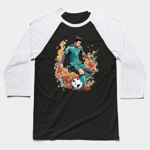 Football Asia Baseball T-Shirt by animegirlnft