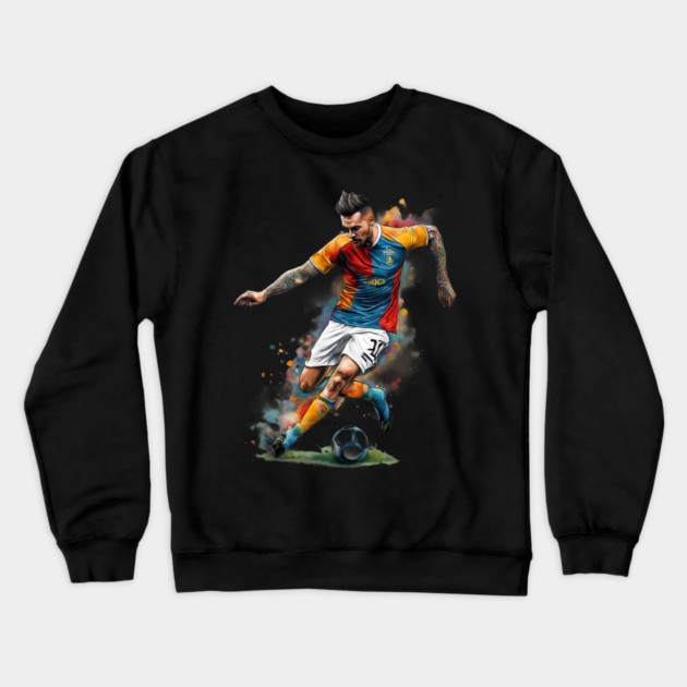 Football Kick Crewneck Sweatshirt by animegirlnft