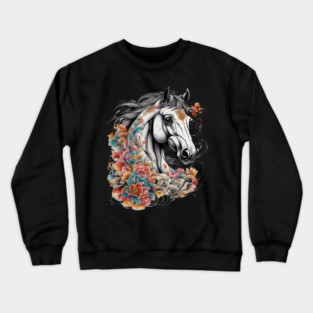 Horse Drawing Crewneck Sweatshirt