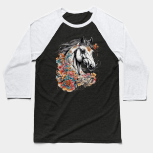 Horse Drawing Baseball T-Shirt