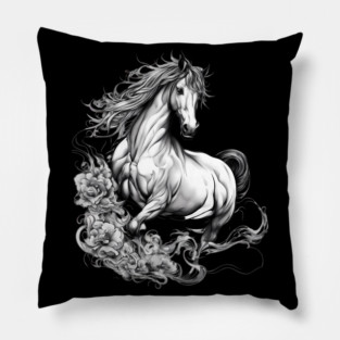 White Horse Pillow