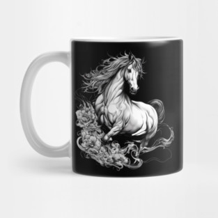 White Horse Mug
