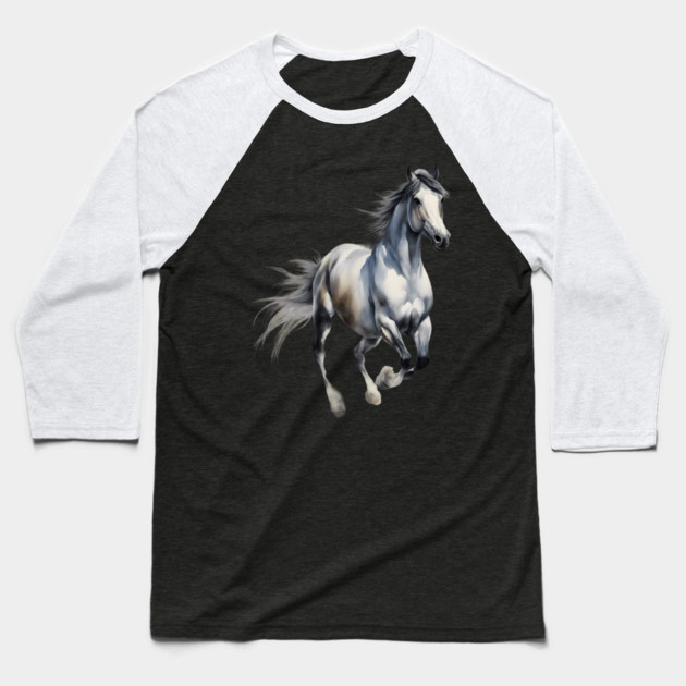 Horse Painting Baseball T-Shirt by animegirlnft