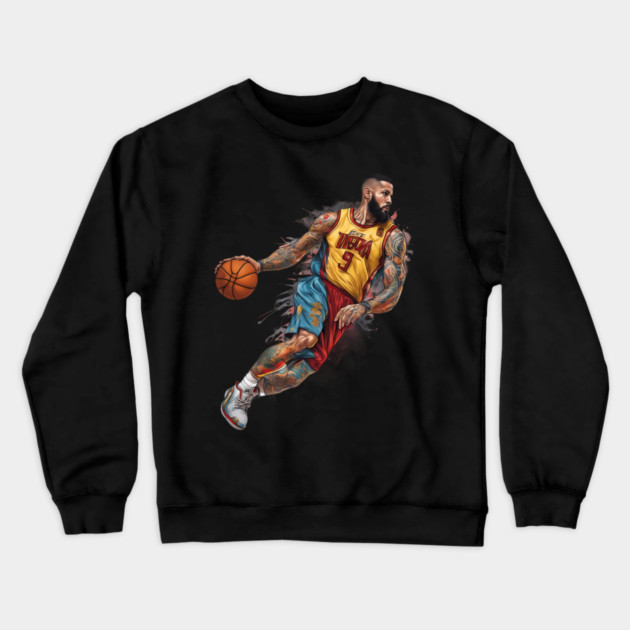 Basketball Dribble Crewneck Sweatshirt by animegirlnft
