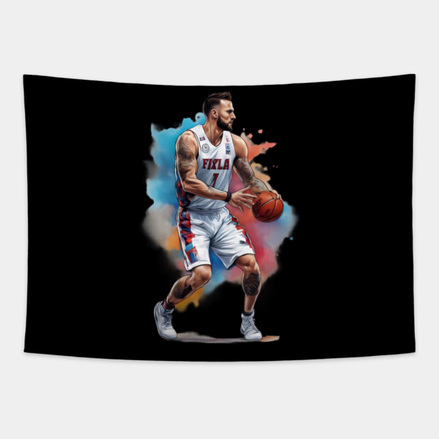 Basketball Shooter Tapestry by animegirlnft