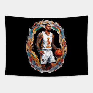 Basketball Tattoo Tapestry